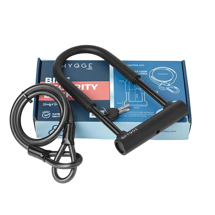 D Lock with cable