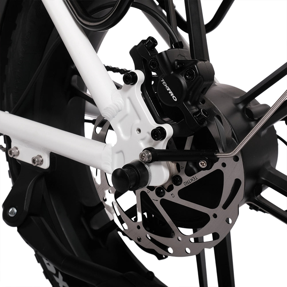 Hygge Vester Fat Tyre E-Bike with Tektro disc brakes and durable mag wheels for confident riding control