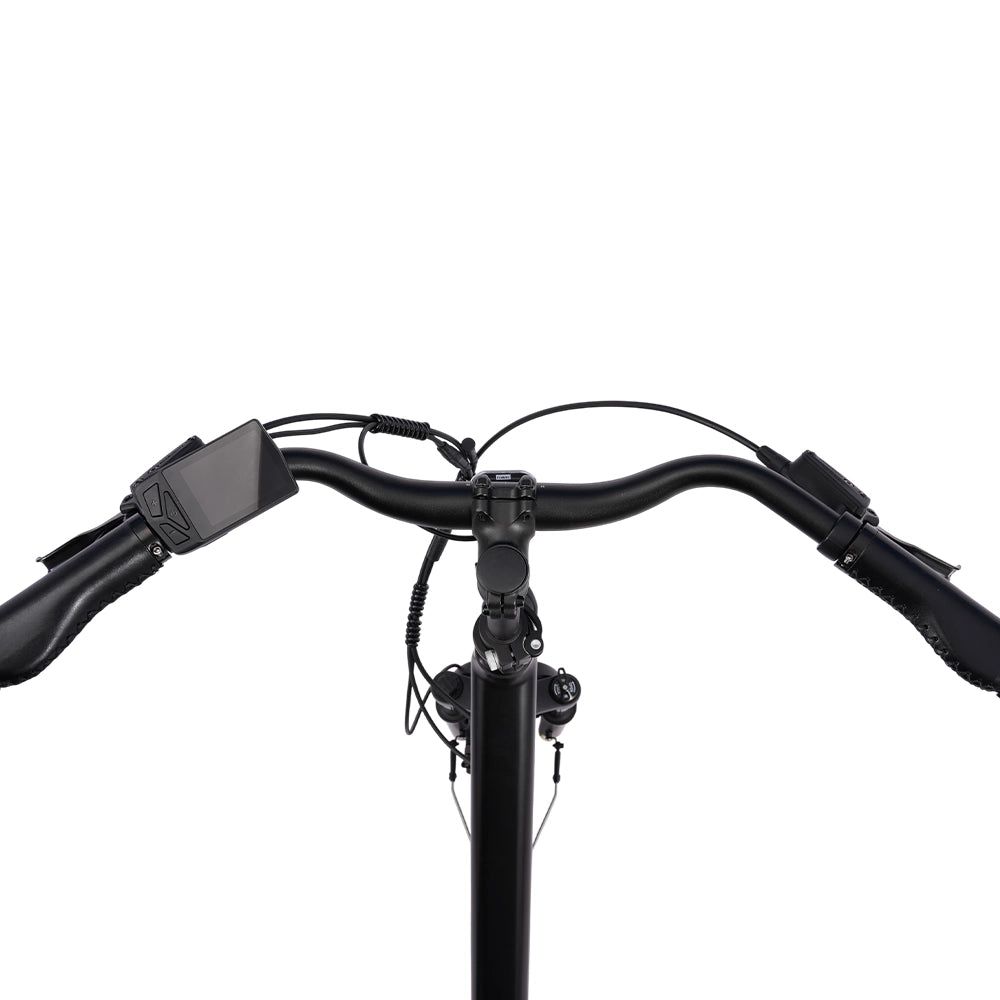 Hygge Herlev Auto E-Bike handlebar and display detail with ergonomic cockpit and integrated control system