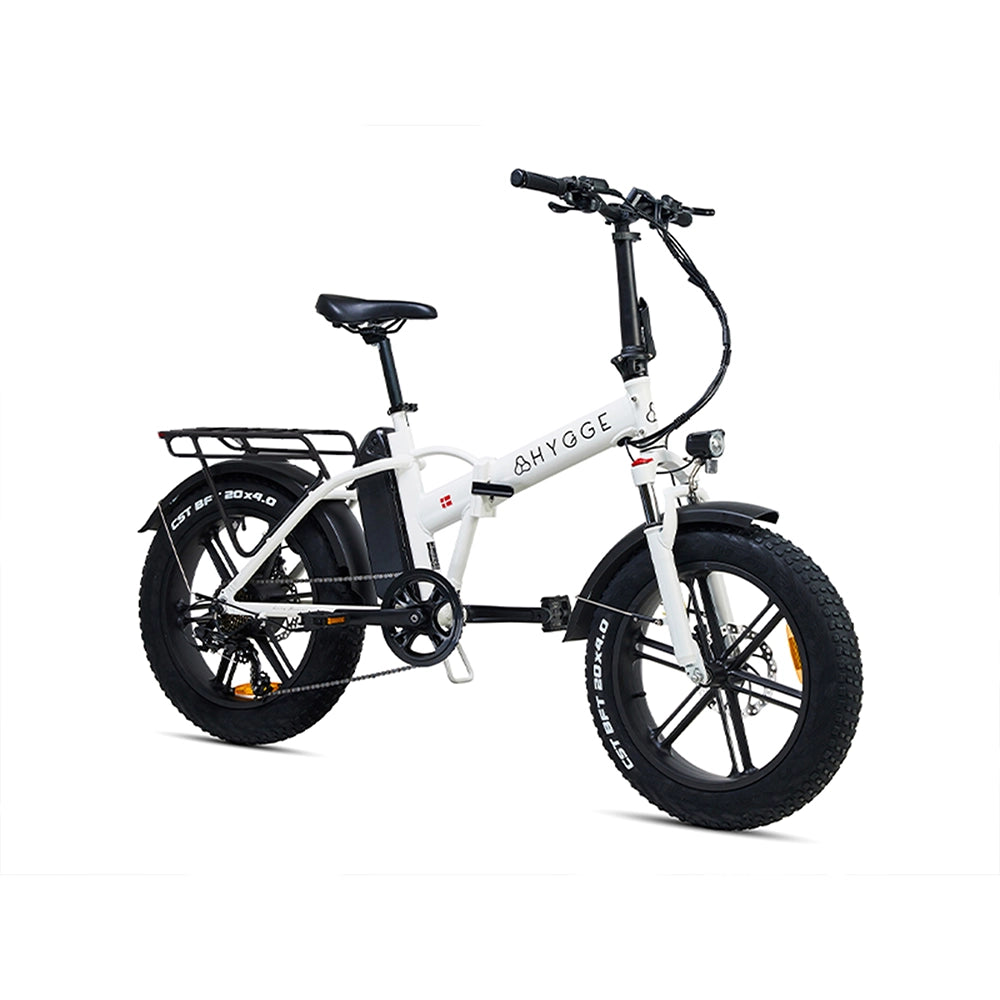 Hygge Vester Fat Tyre E-Bike with all-terrain tyres and compact folding design for versatile riding