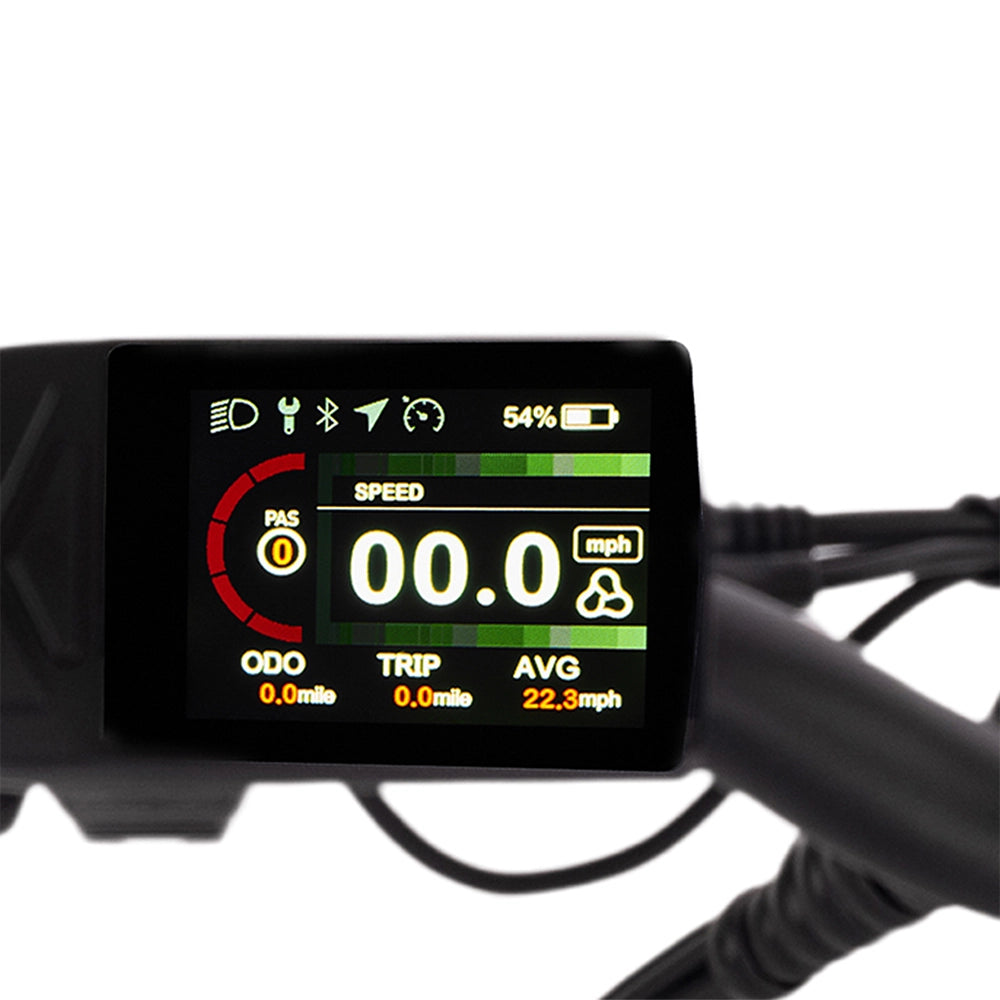 Hygge Vester Fat Tyre E-Bike smart LCD display with riding and battery information