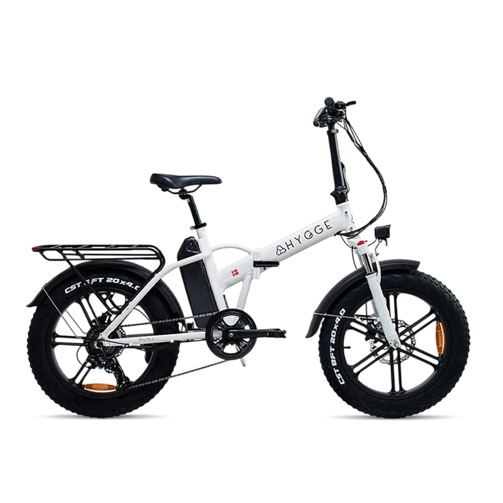 Hygge Vester Folding E-Bike with 20-inch fat tyres, Shimano 7-speed gearing and Samsung battery