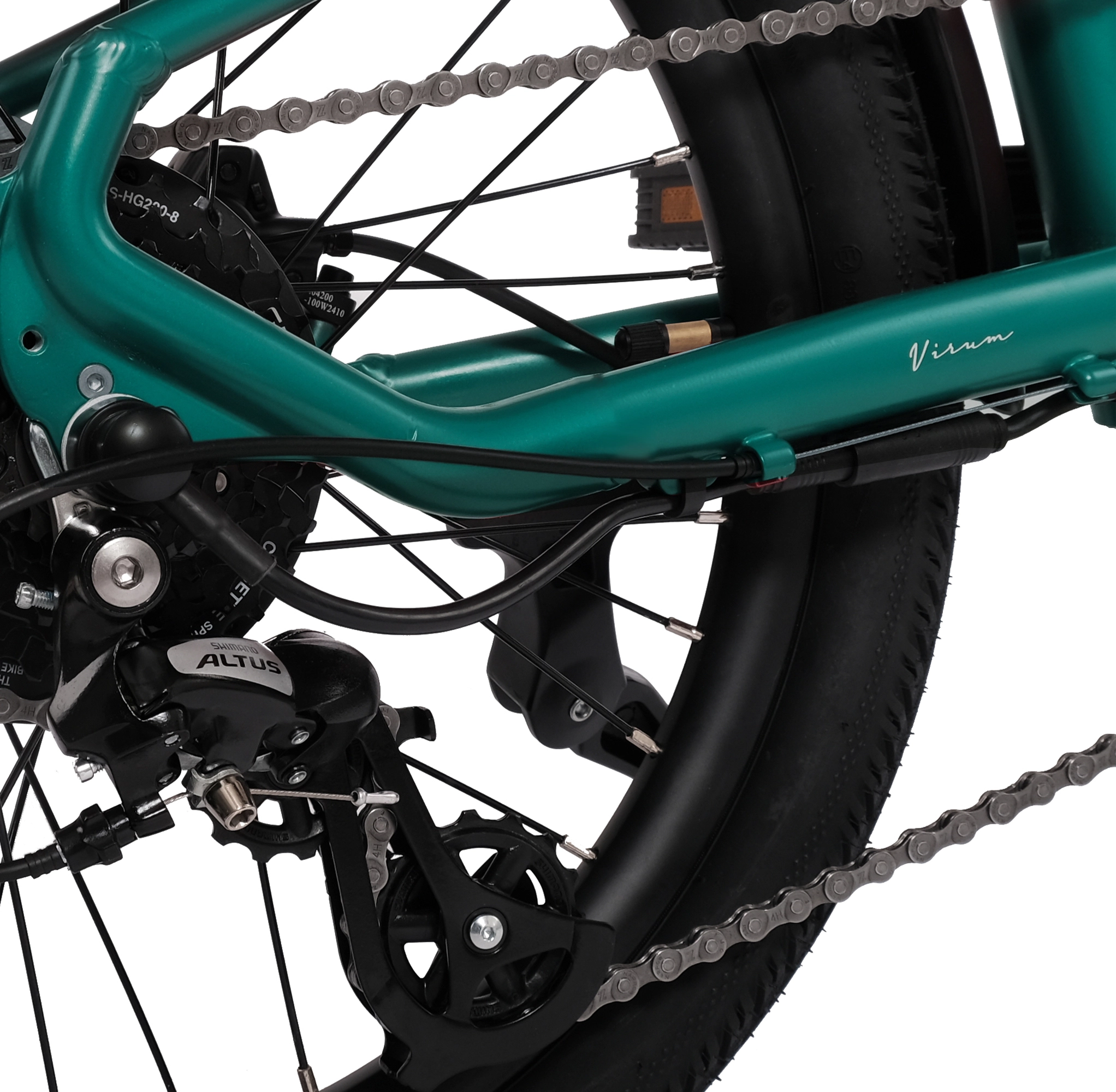 Hygge Virum Folding E-Bike with Shimano Altus gears for smooth shifting and efficient urban commuting