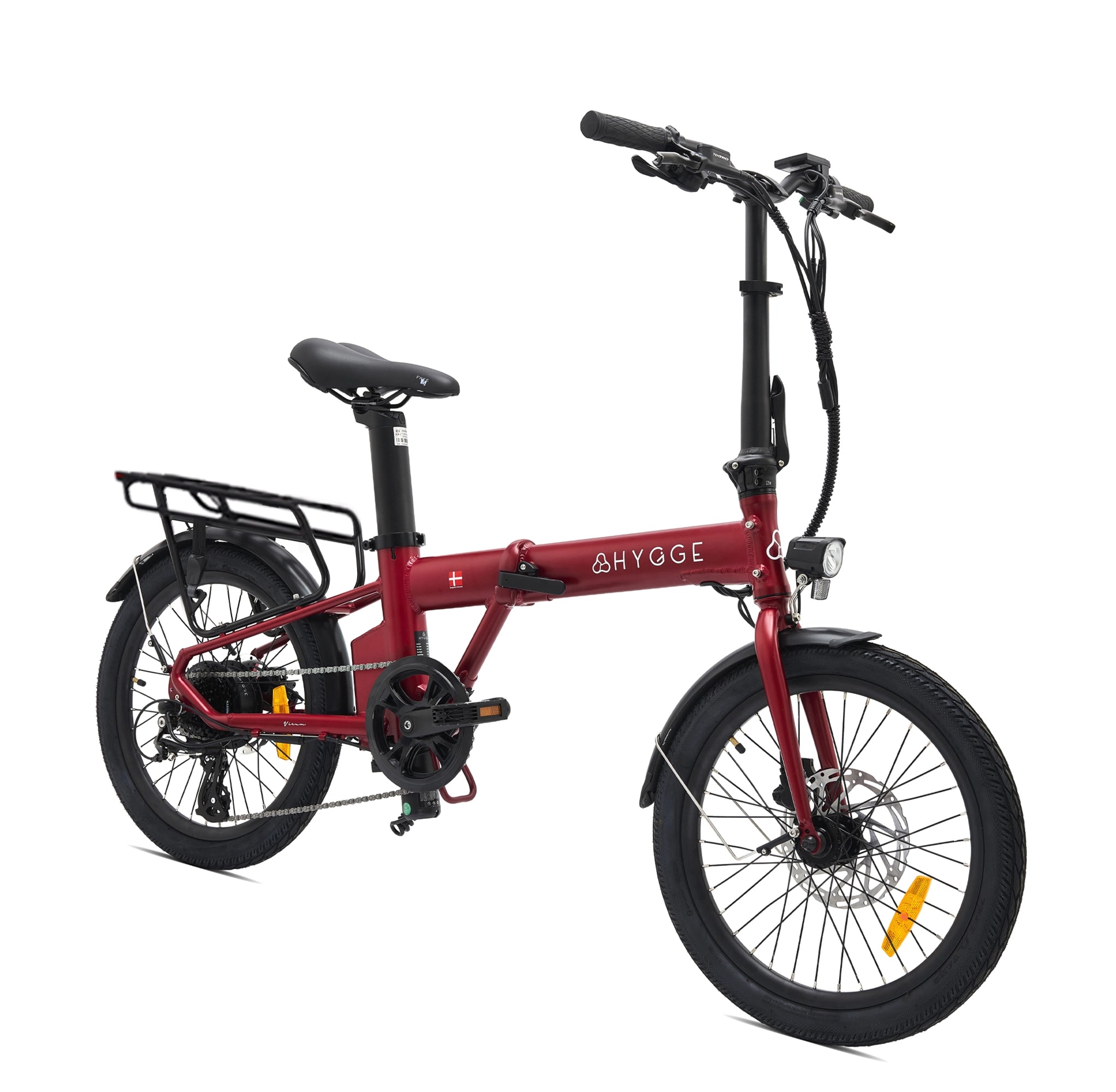 Hygge Virum Folding E-Bike with lightweight compact frame for smooth urban commuting and easy storage