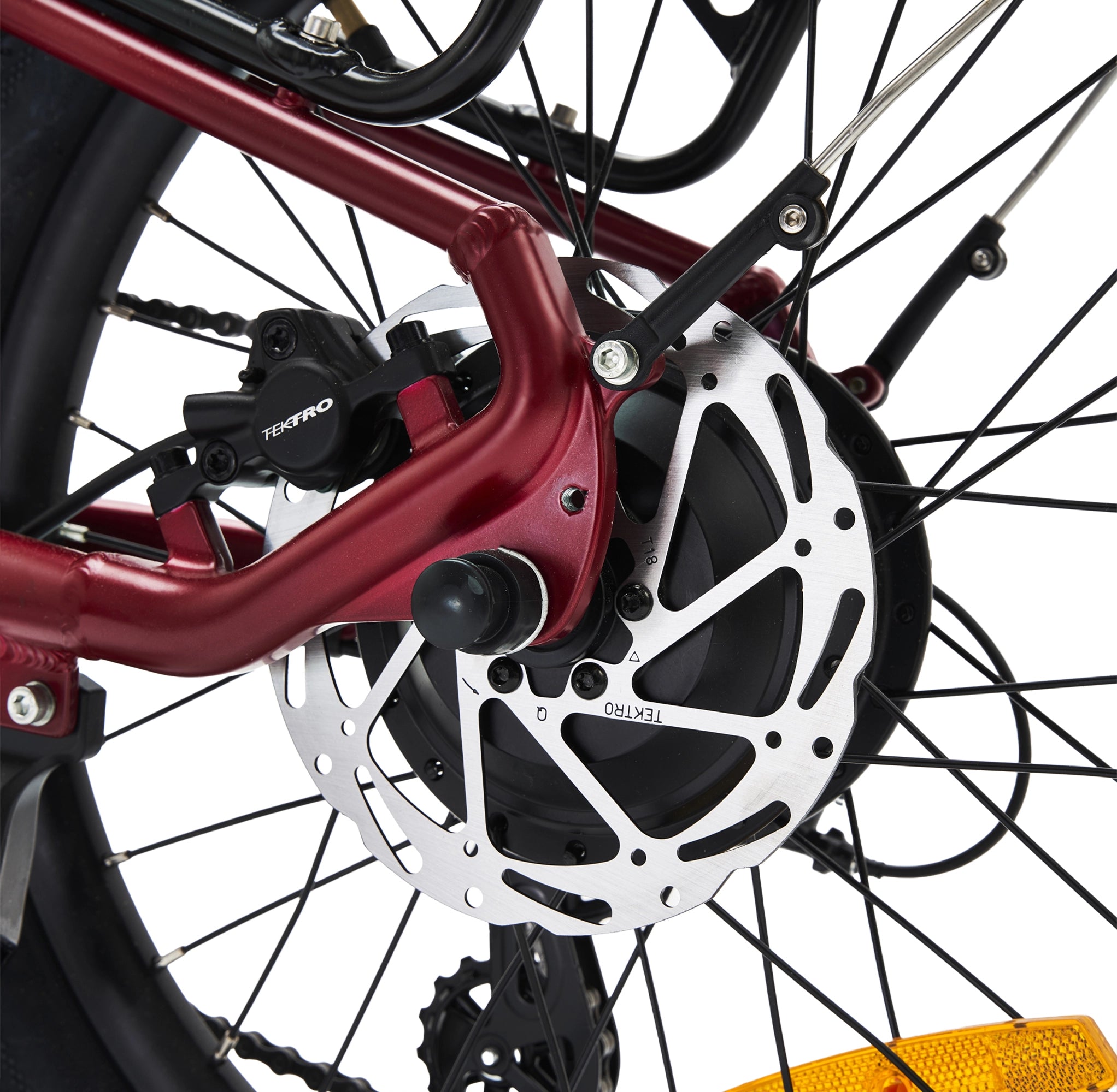 Hygge Virum Folding E-Bike with Tektro hydraulic disc brakes for smooth control and reliable urban performance